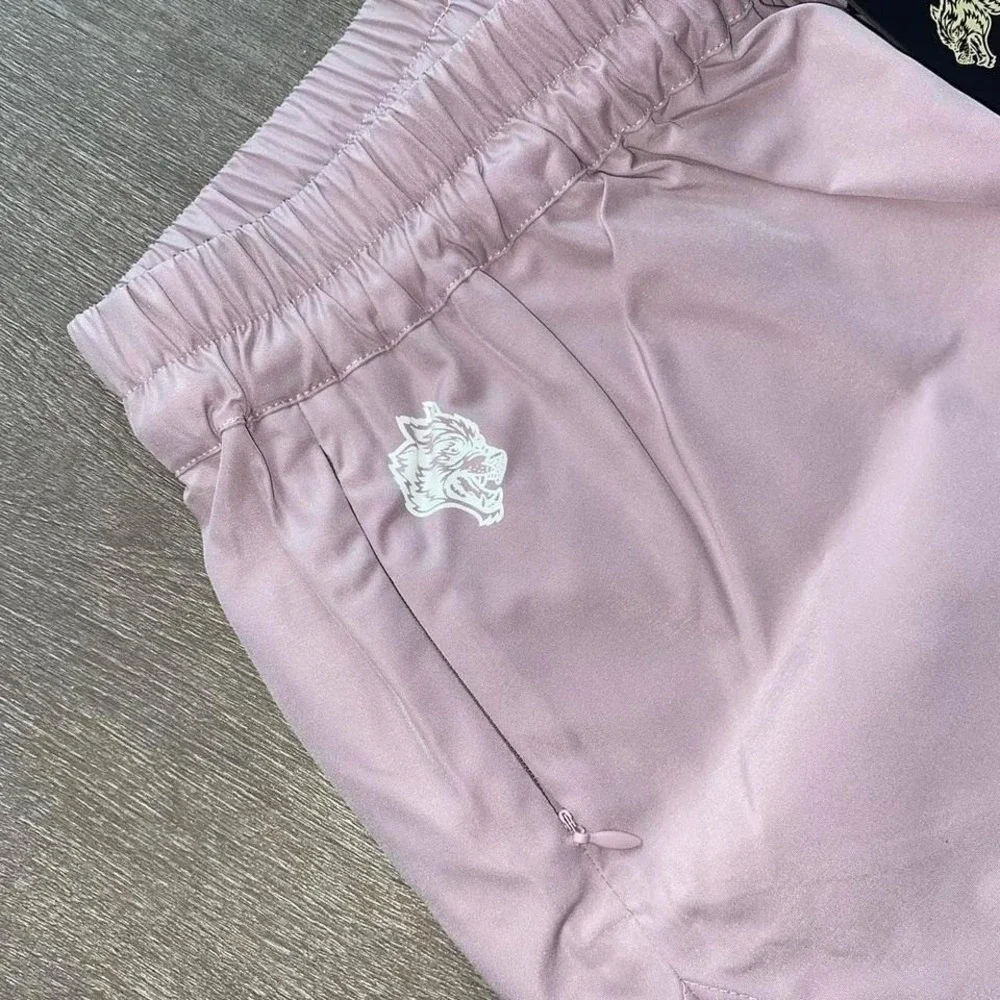 Darc Sport Small Dual Wolf Nadia Track‎ Shorts in Purple Smoke 1060